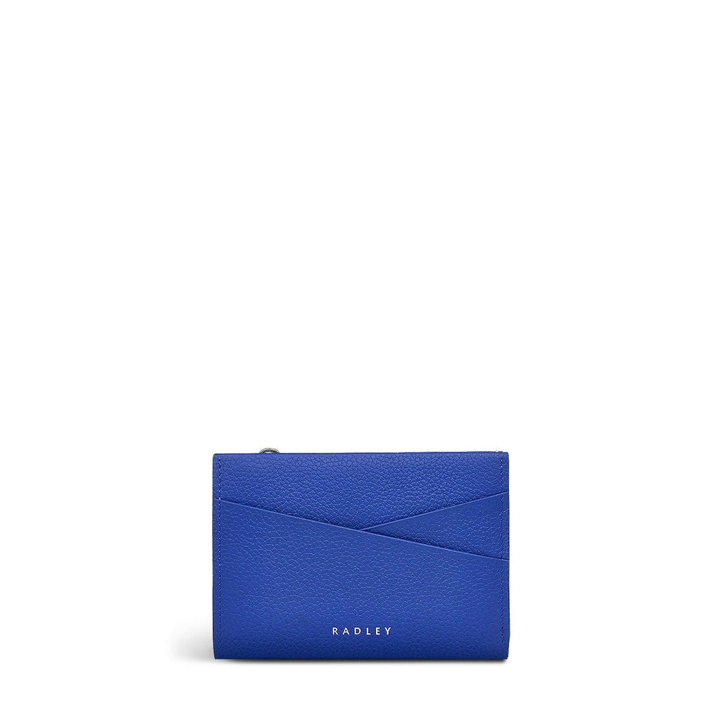 Alpha Road Leather Small Bifold Wallet in Yves Blue - 110885