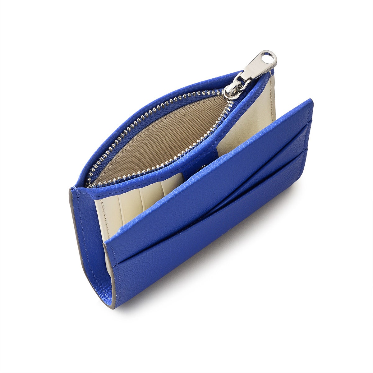 Alpha Road Leather Small Bifold Wallet in Yves Blue - 110885