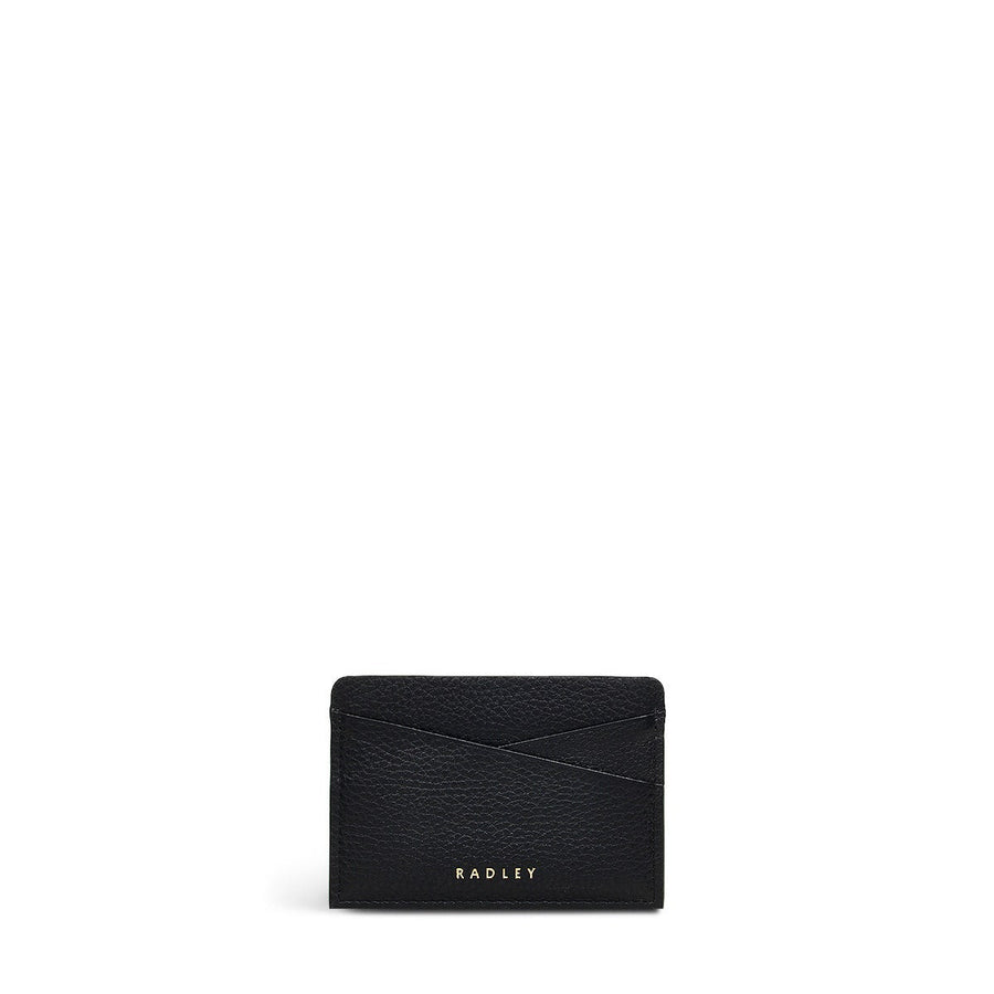 Alpha Road Leather Small Card Holder in Black - 110886