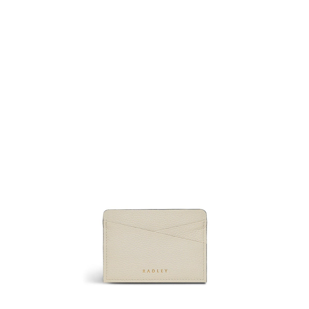 Alpha Road Leather Small Card Holder in Chalk - 110887