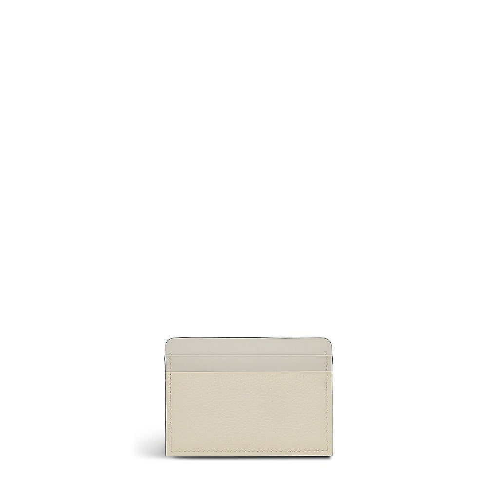 Alpha Road Leather Small Card Holder in Chalk - 110887