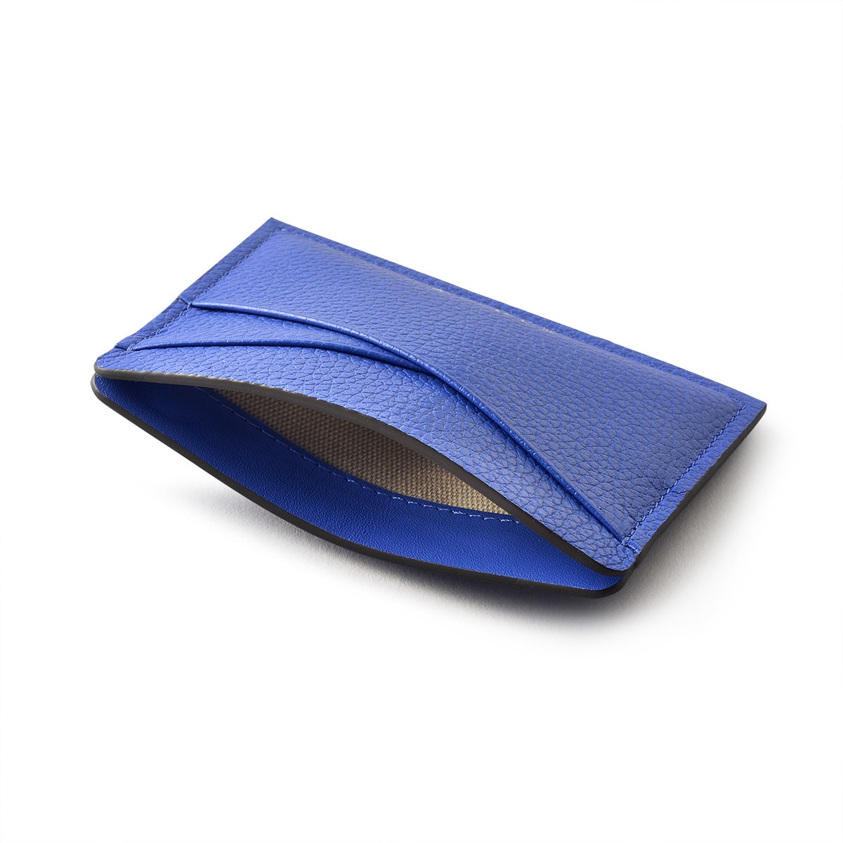 Alpha Road Leather Small Card Holder in Yves Blue - 110888