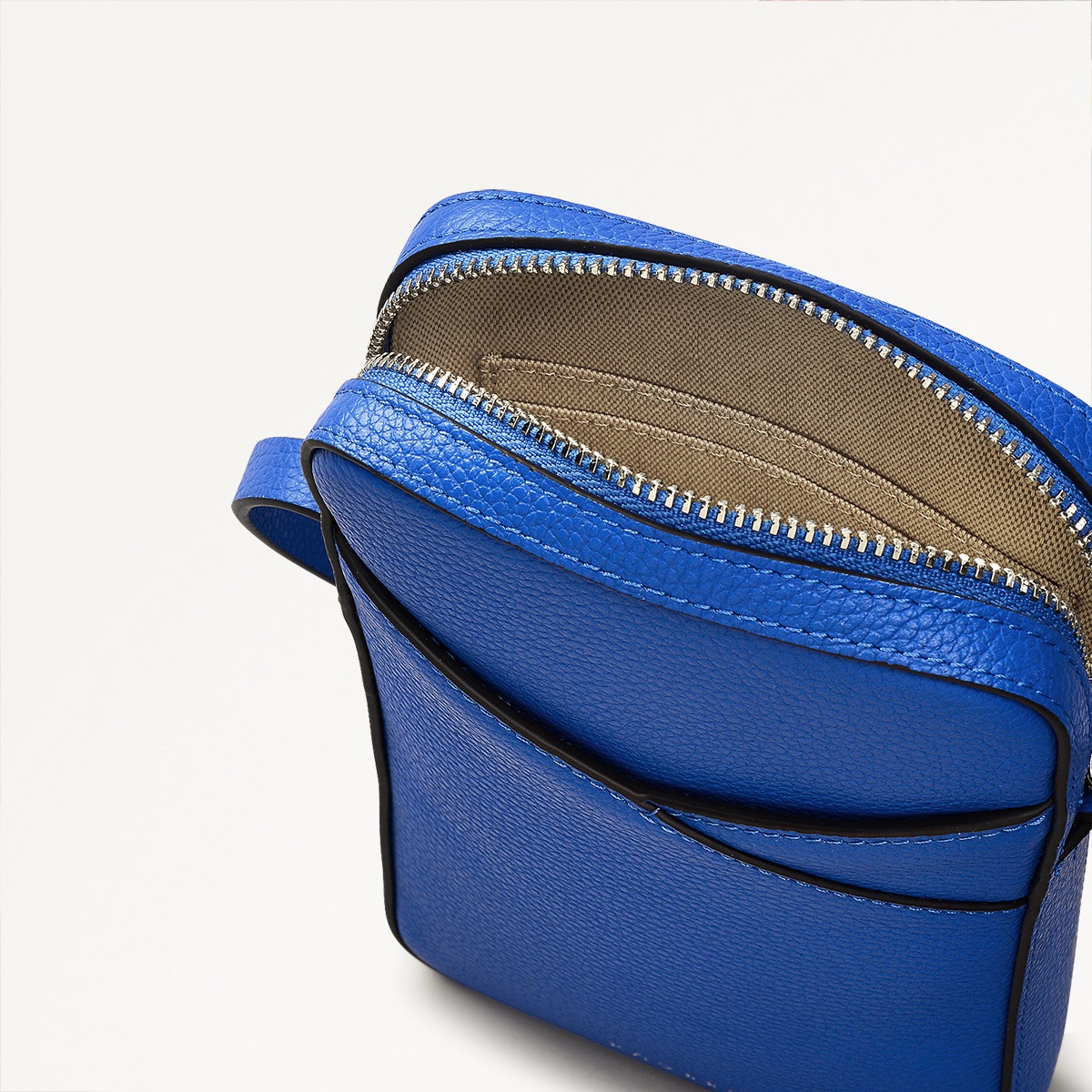 Alpha Road Leather Medium Phone Crossbody in Yves Blue - 110890