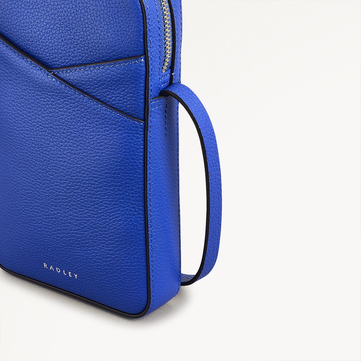 Alpha Road Leather Medium Phone Crossbody in Yves Blue - 110890