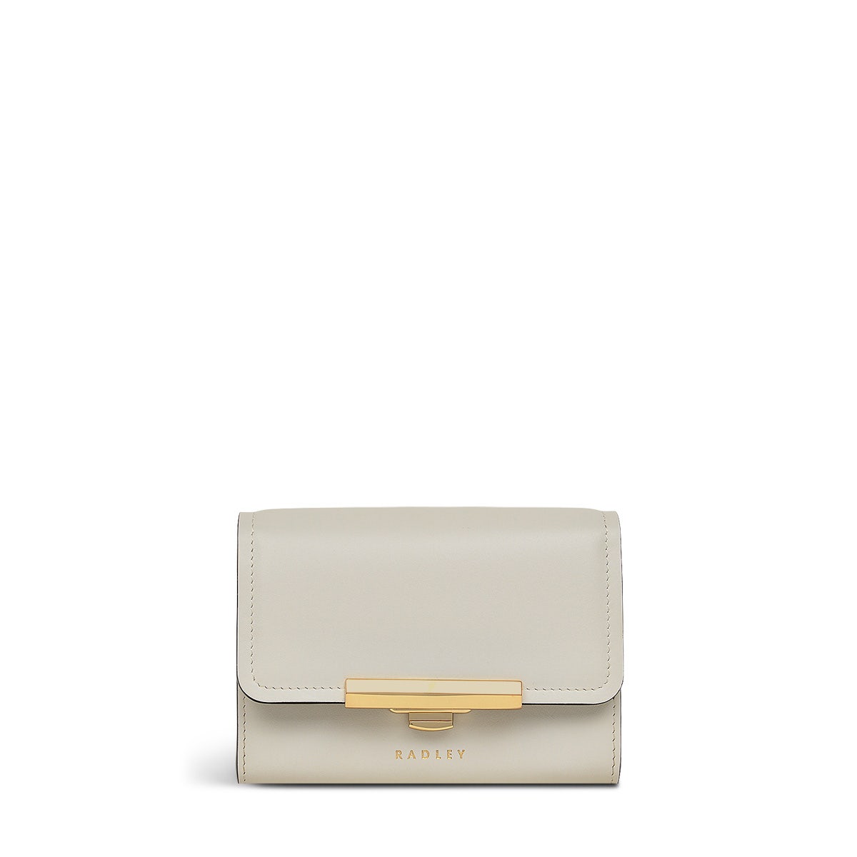 Meadway Mews Leather Medium Flapover Wallet in Chalk - 110891