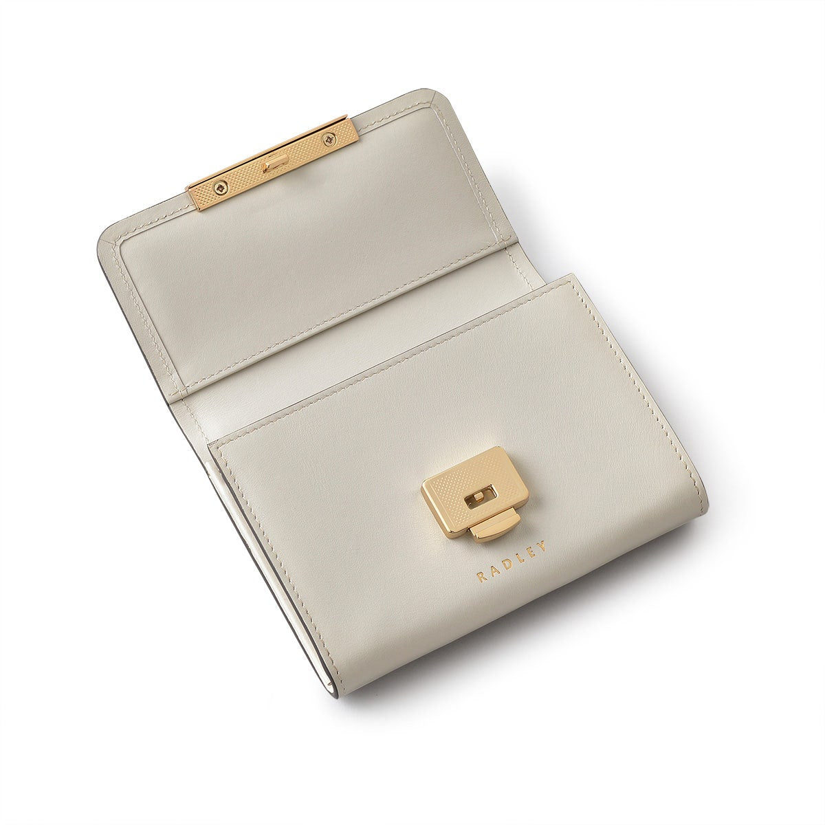 Meadway Mews Leather Medium Flapover Wallet in Chalk - 110891