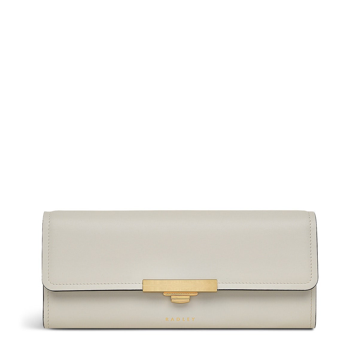 Meadway Mews Leather Large Flapover Wallet in Chalk - 110893
