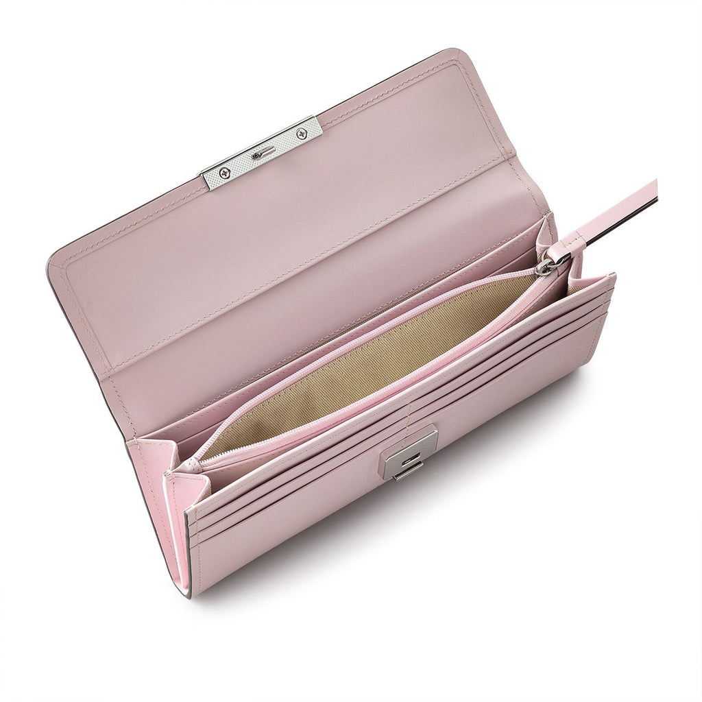 Meadway Mews Leather Large Flapover Wallet in Parfait - 110894