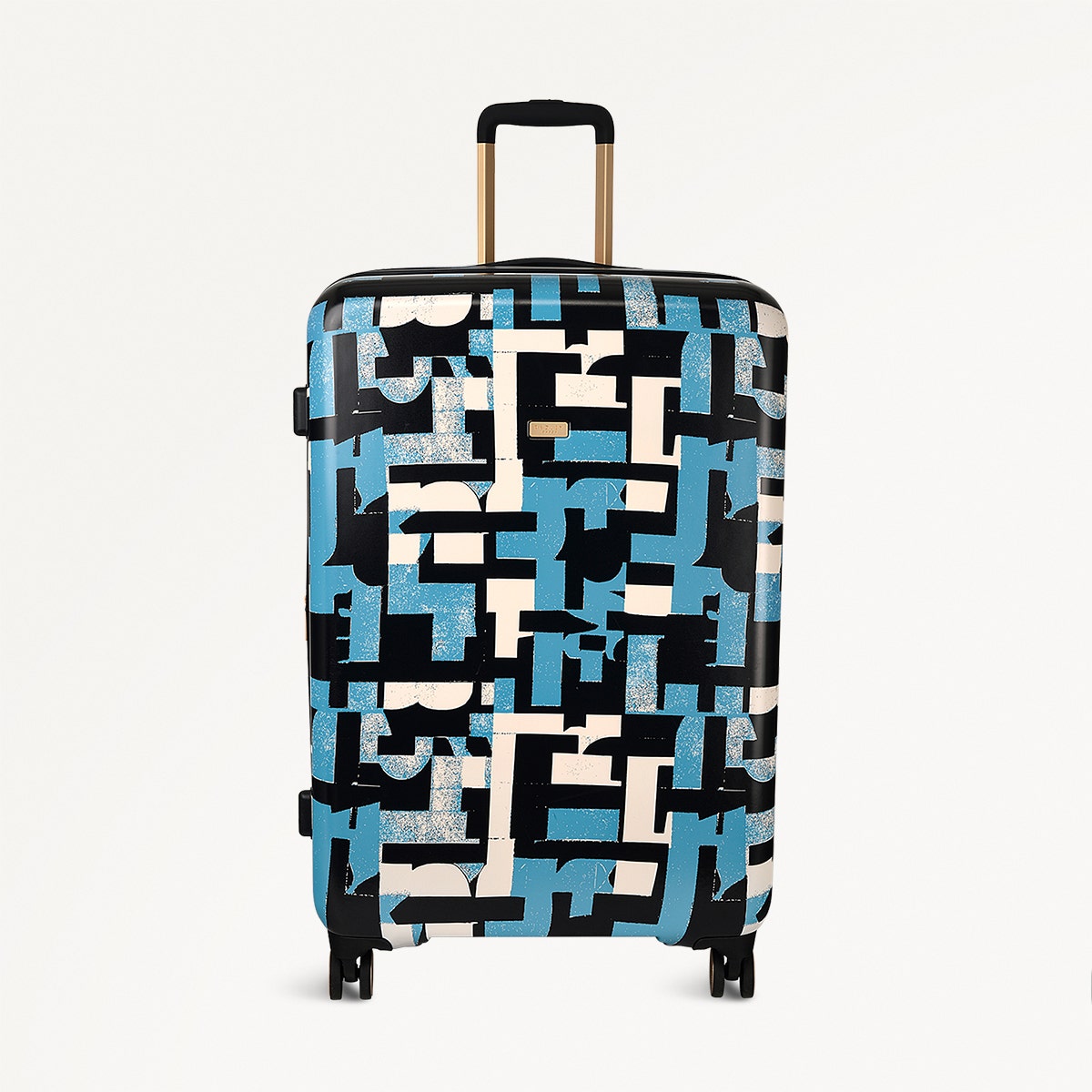 Abstract Geo 4 Wheel Large Suitcase in Azure  - 110895