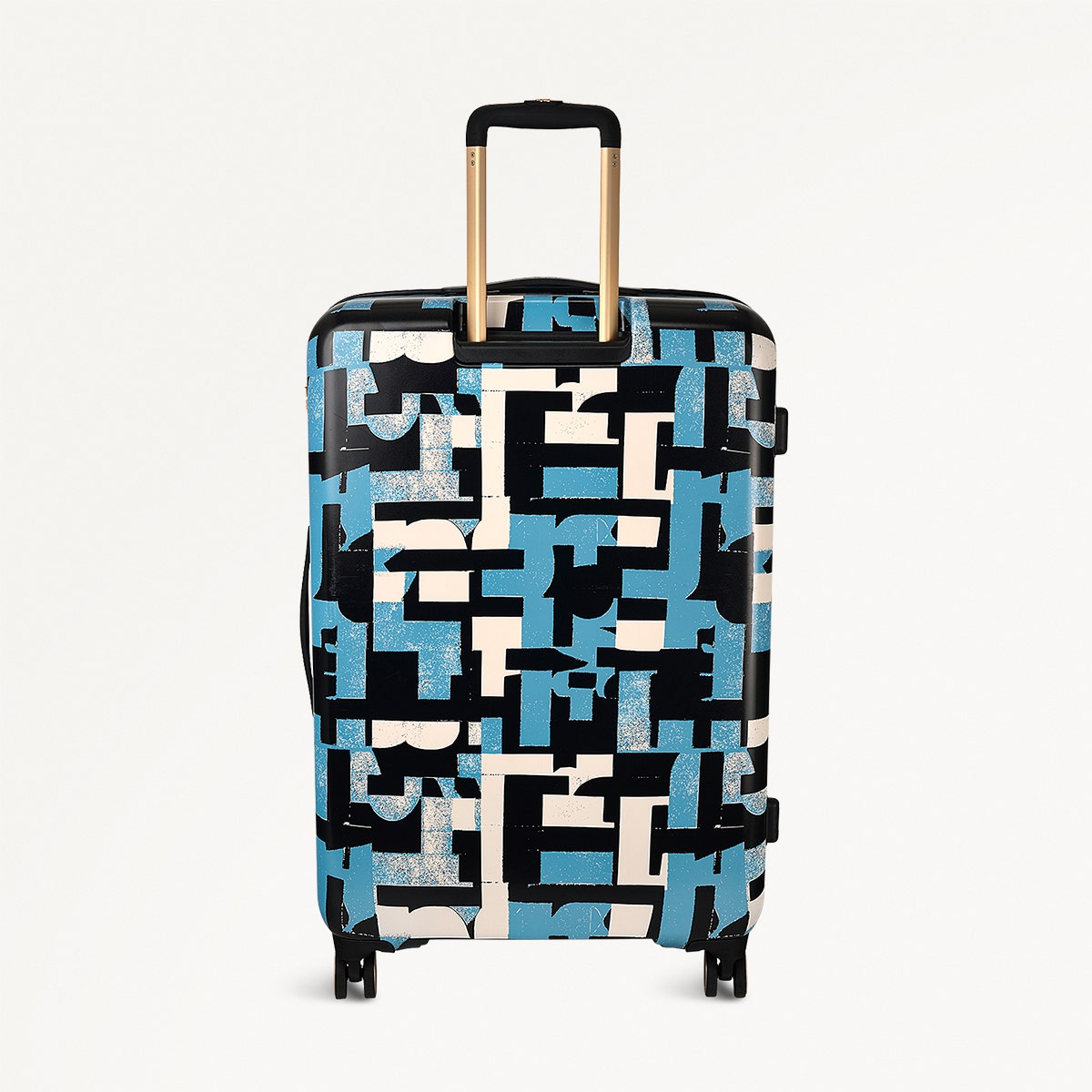 Abstract Geo 4 Wheel Large Suitcase in Azure  - 110895