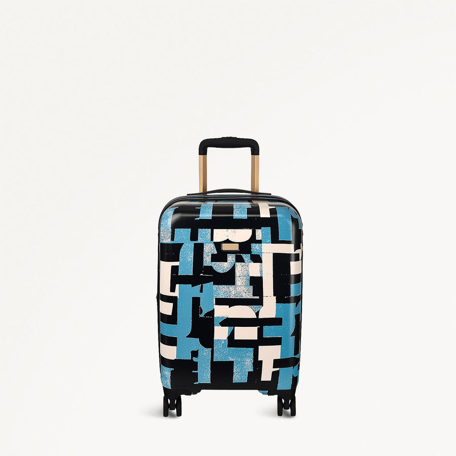 Abstract Geo 4 Wheel Carry On in Azure  - 110897