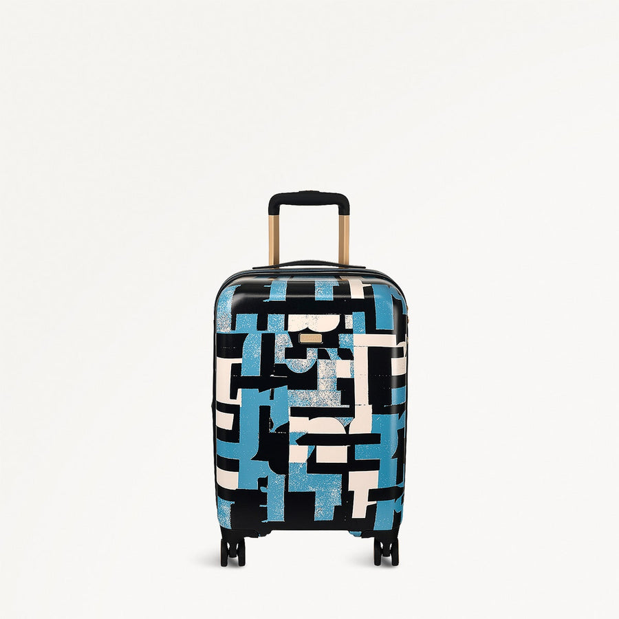 Abstract Geo 4 Wheel Carry On in Azure  - 110897