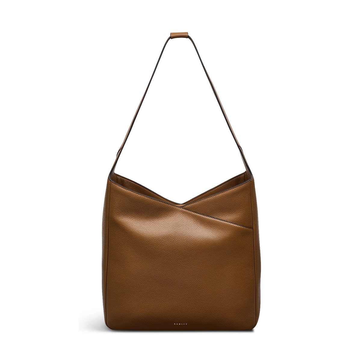 Alpha Road Leather Medium Ziptop Shoulder Bag in Milka - 110903