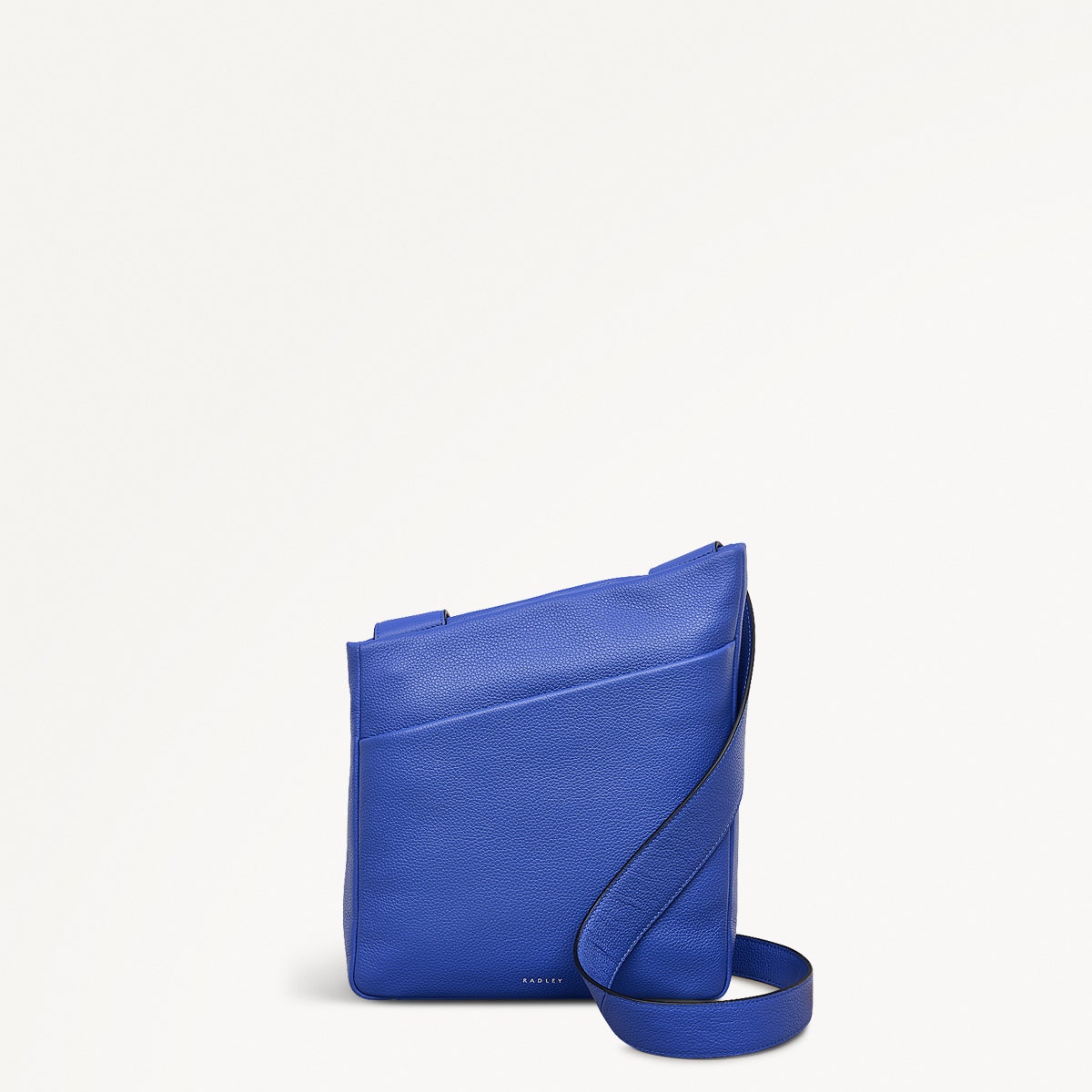 Alpha Road Leather Medium Ziptop Crossbody Bag in Yves Blue - 110906
