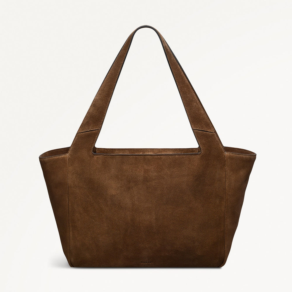 Alpha Road - Suede Large Ziptop Tote Bag - OHD15802