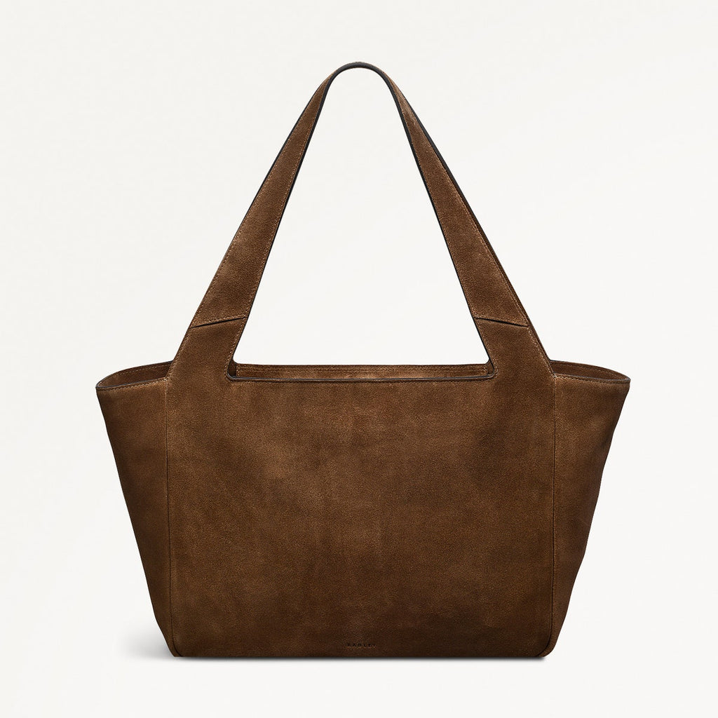 Alpha Road Leather Large Ziptop Tote Bag in Milka - 110907