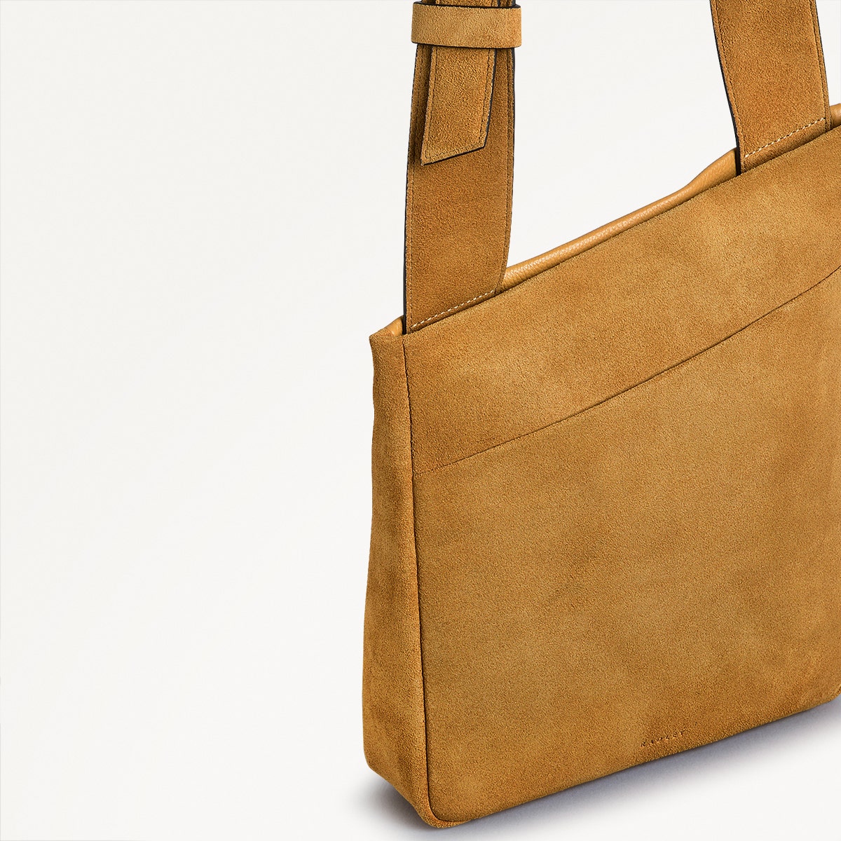 Alpha Road Leather Medium Ziptop Crossbody Bag in Pecan - 110909