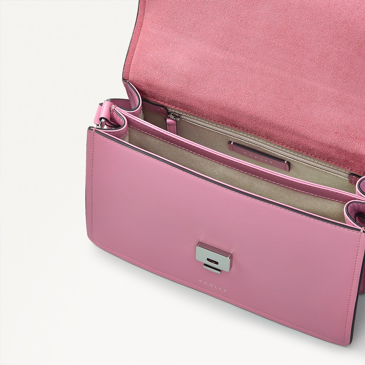 Meadway Mews Leather Small Flapover Crossbody Bag in Pink - 110921
