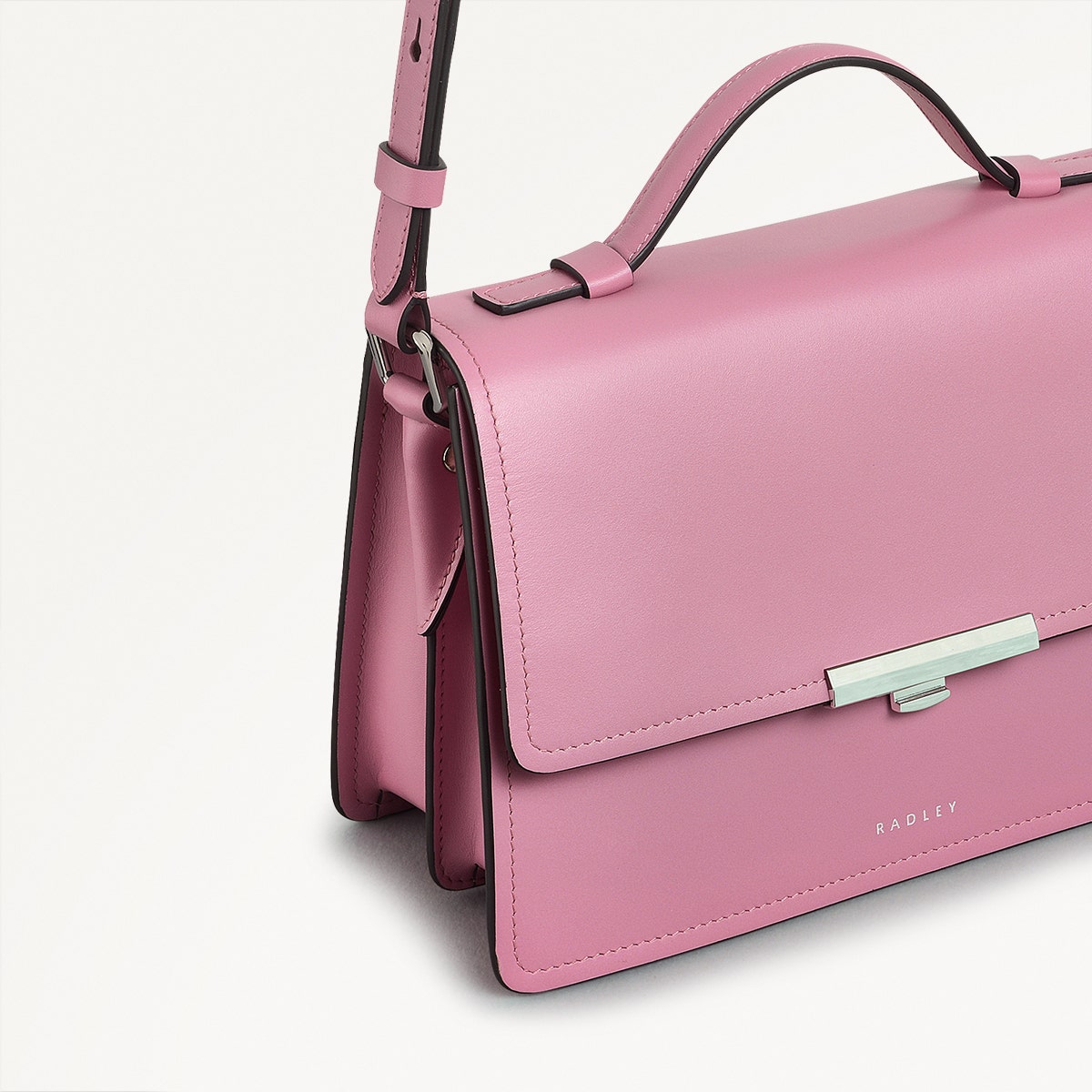 Meadway Mews Leather Small Flapover Crossbody Bag in Pink - 110921