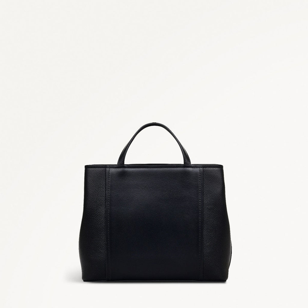 Regents Row Leather Small Zip Around Grab Bag in Black - 110924