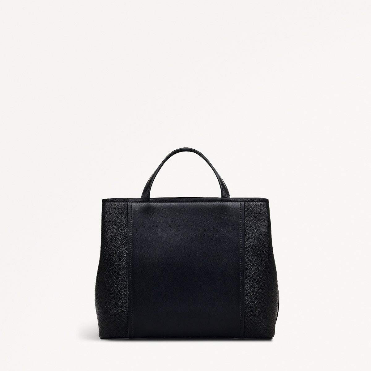 Regents Row Leather Small Zip Around Grab Bag in Black - 110924