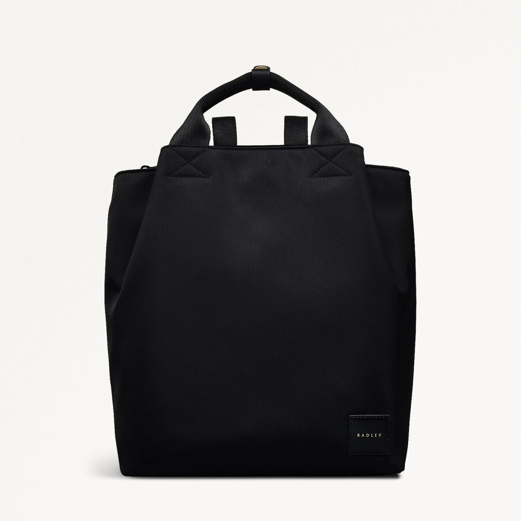 Blair Crescent Fabric Medium Ziptop Backpack in Black - 110932
