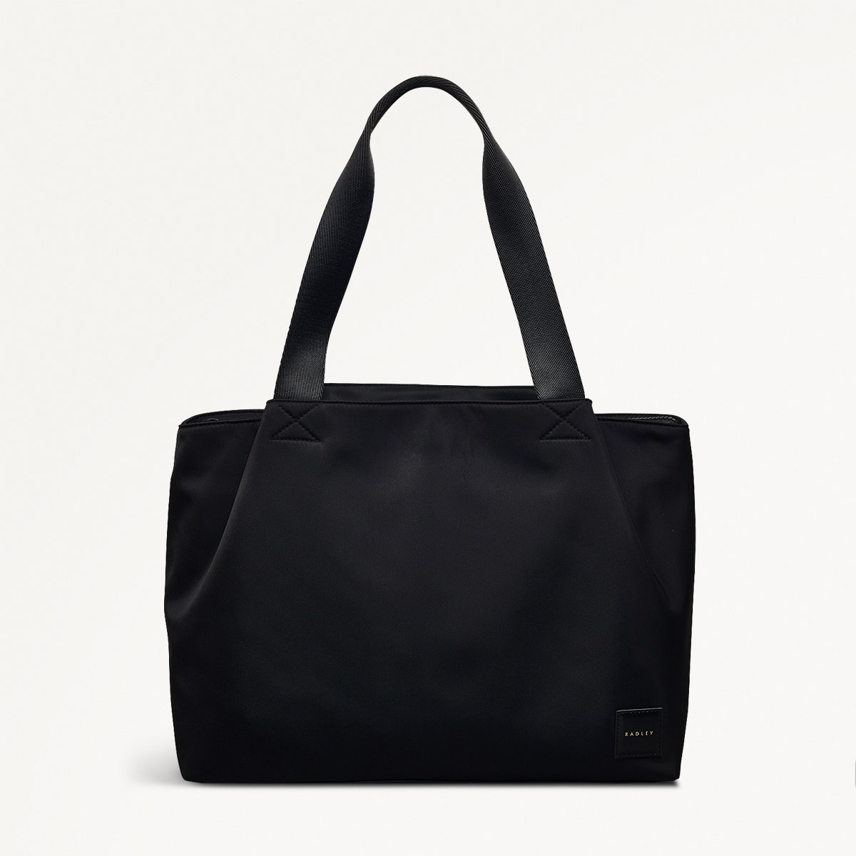 Blair Crescent Fabric Large Ziptop Tote Bag in Black - 110933