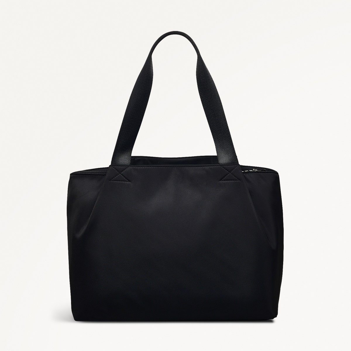 Blair Crescent Fabric Large Ziptop Tote Bag in Black - 110933
