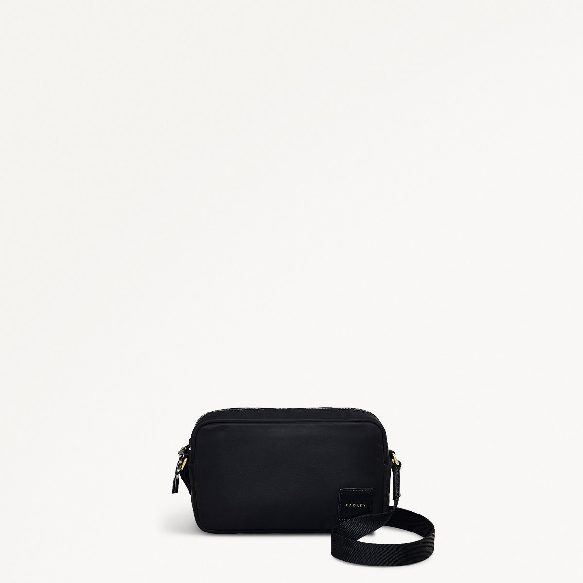 Blair Crescent Fabric Mini Zip Around Crossbody Bag in Black - 110934