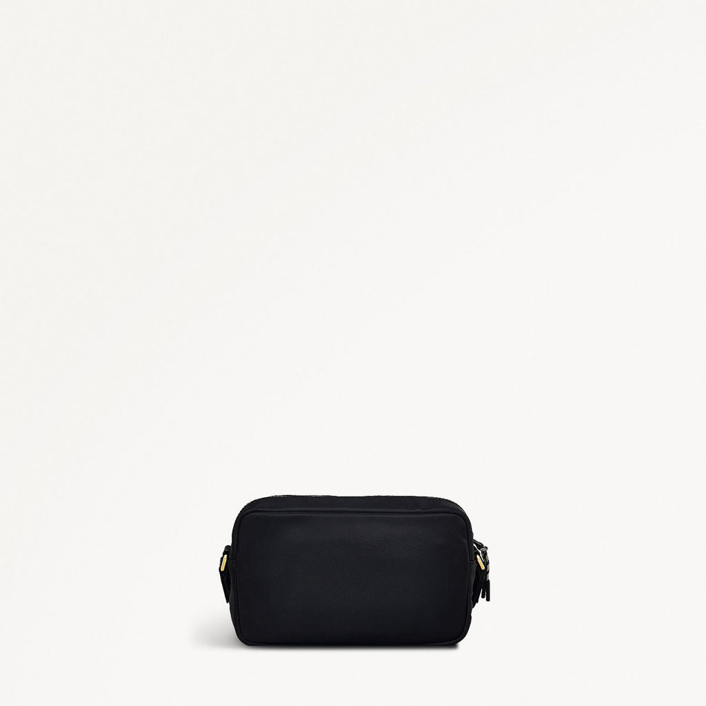 Blair Crescent Fabric Mini Zip Around Crossbody Bag in Black - 110934