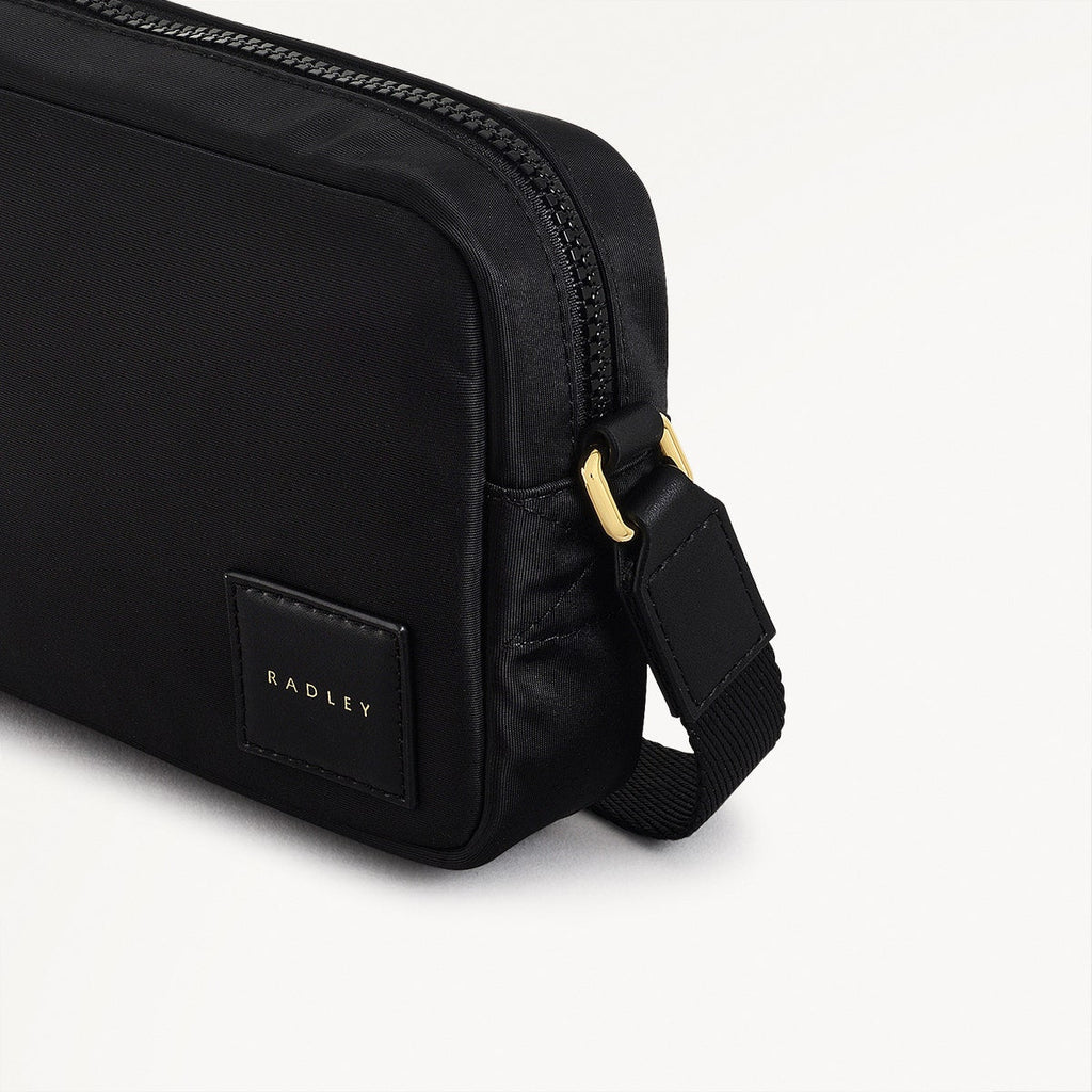 Blair Crescent Fabric Mini Zip Around Crossbody Bag in Black - 110934