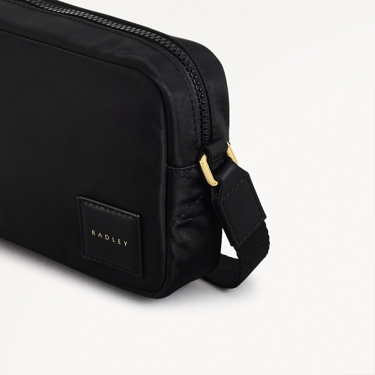 Blair Crescent Fabric Mini Zip Around Crossbody Bag in Black - 110934