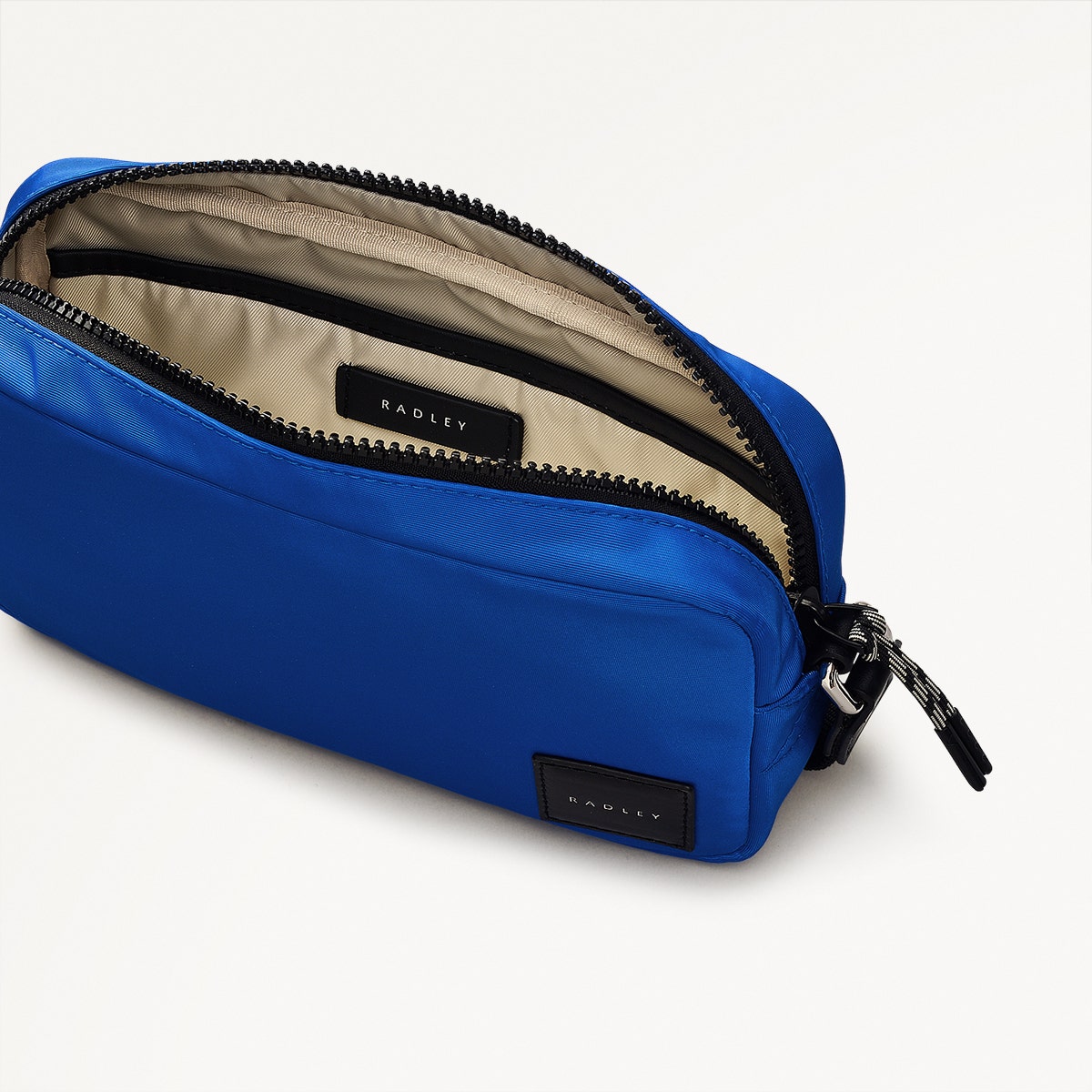 Blair Crescent Fabric Mini Zip Around Crossbody Bag in Yves Blue - 110935