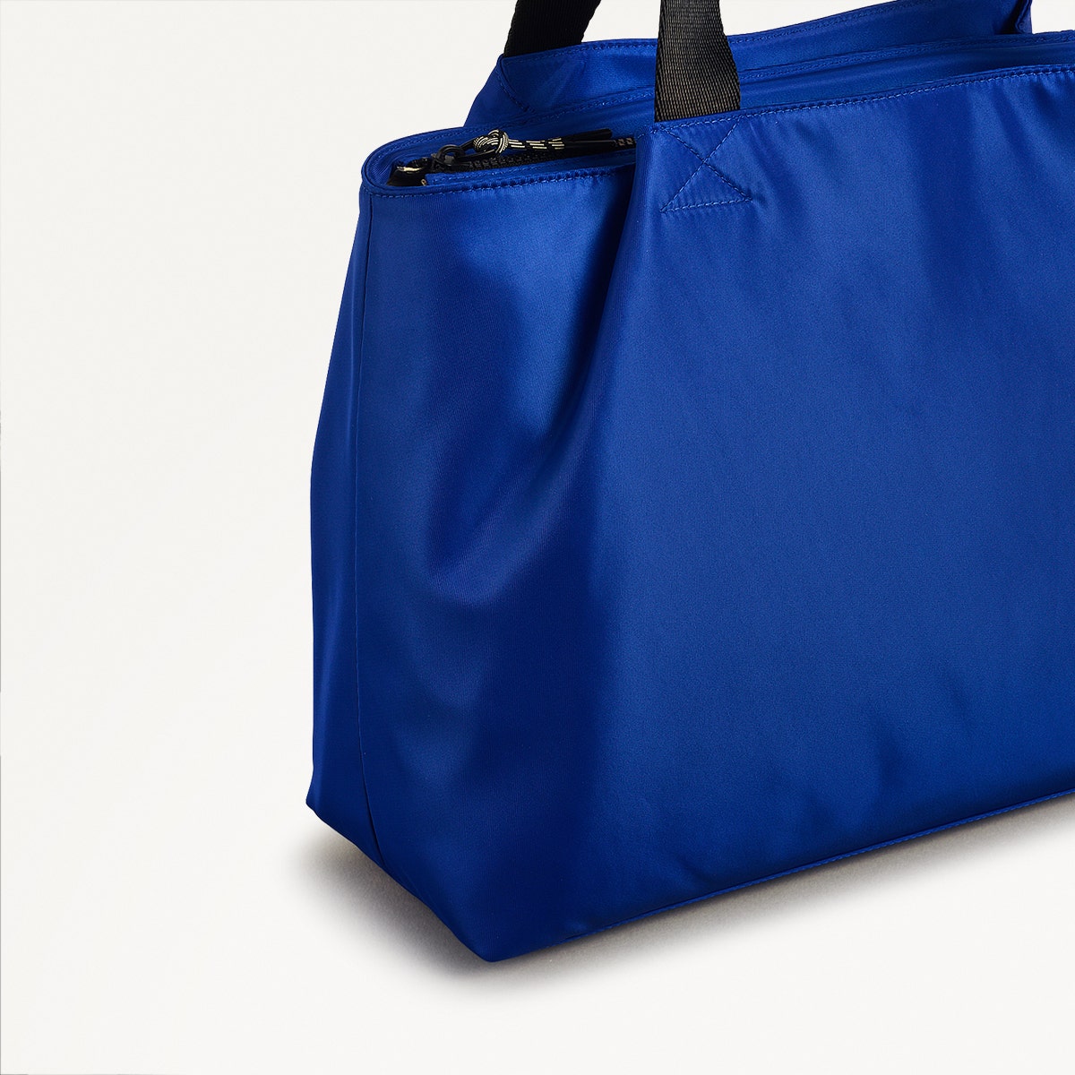 Blair Crescent Fabric Large Ziptop Tote Bag in Yves Blue - 110936