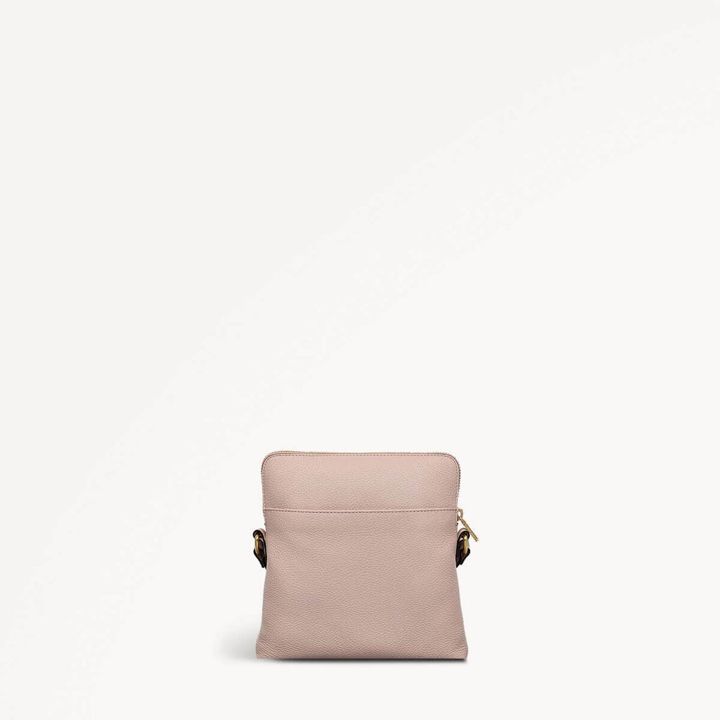 Ridge Park Leather Small Ziptop Crossbody Bag in Clay Pink - 110941