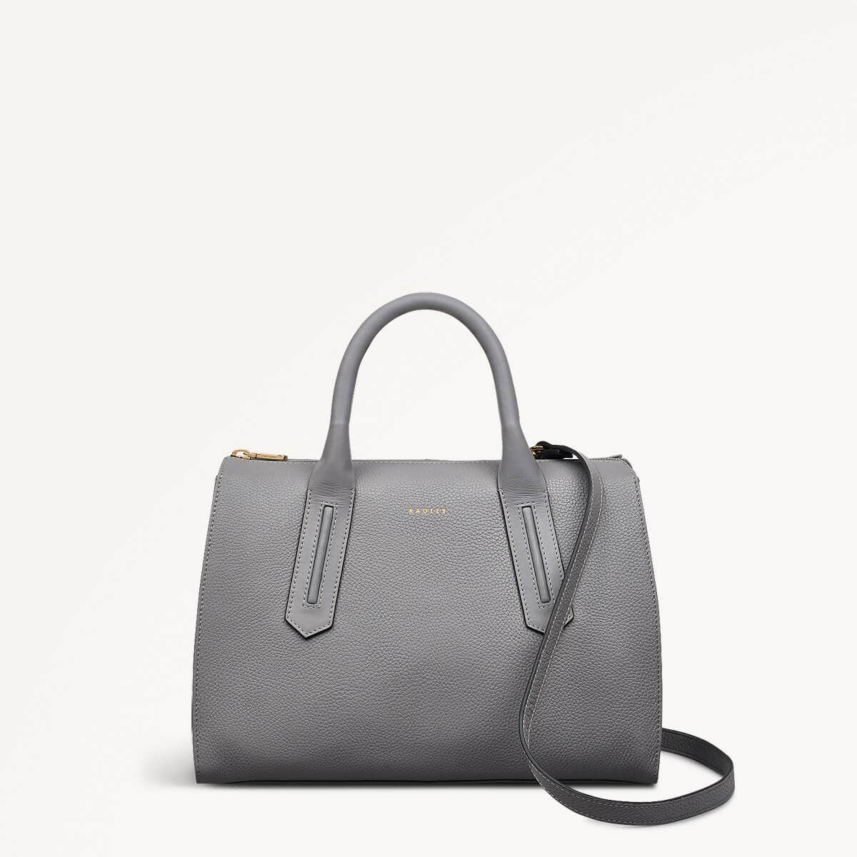 Badgers Walk 2.0 Leather Medium Ziptop Grab Bag in Cloud Burst - 110945