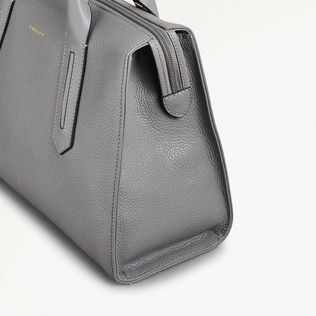 Badgers Walk 2.0 Leather Medium Ziptop Grab Bag in Cloud Burst - 110945