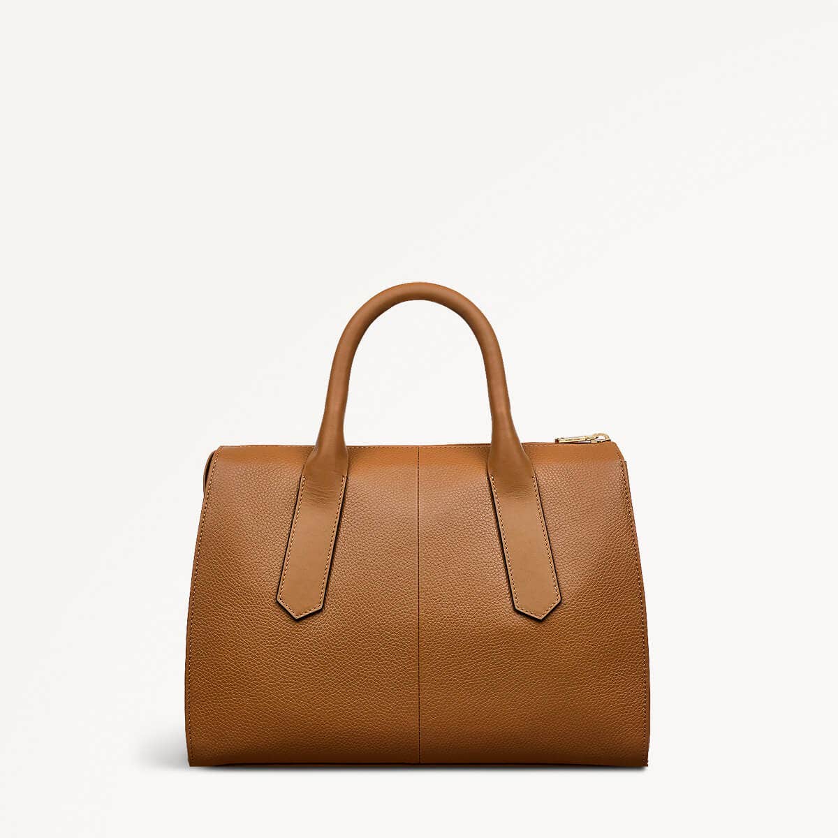 Badgers Walk 2.0 Leather Medium Ziptop Grab Bag in Caramel - 110946