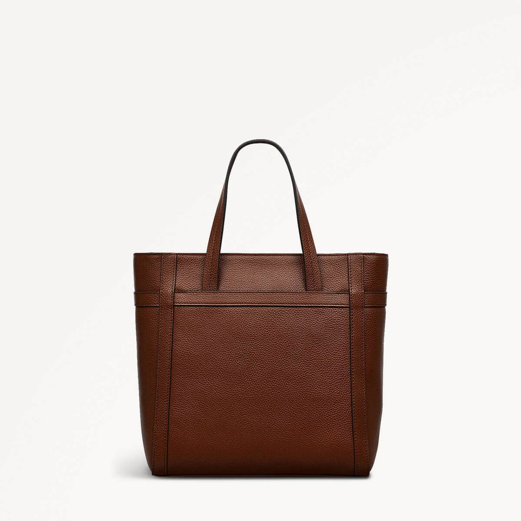 Derby Street Leather Small Ziptop Grab Bag in Tortoise - 110948