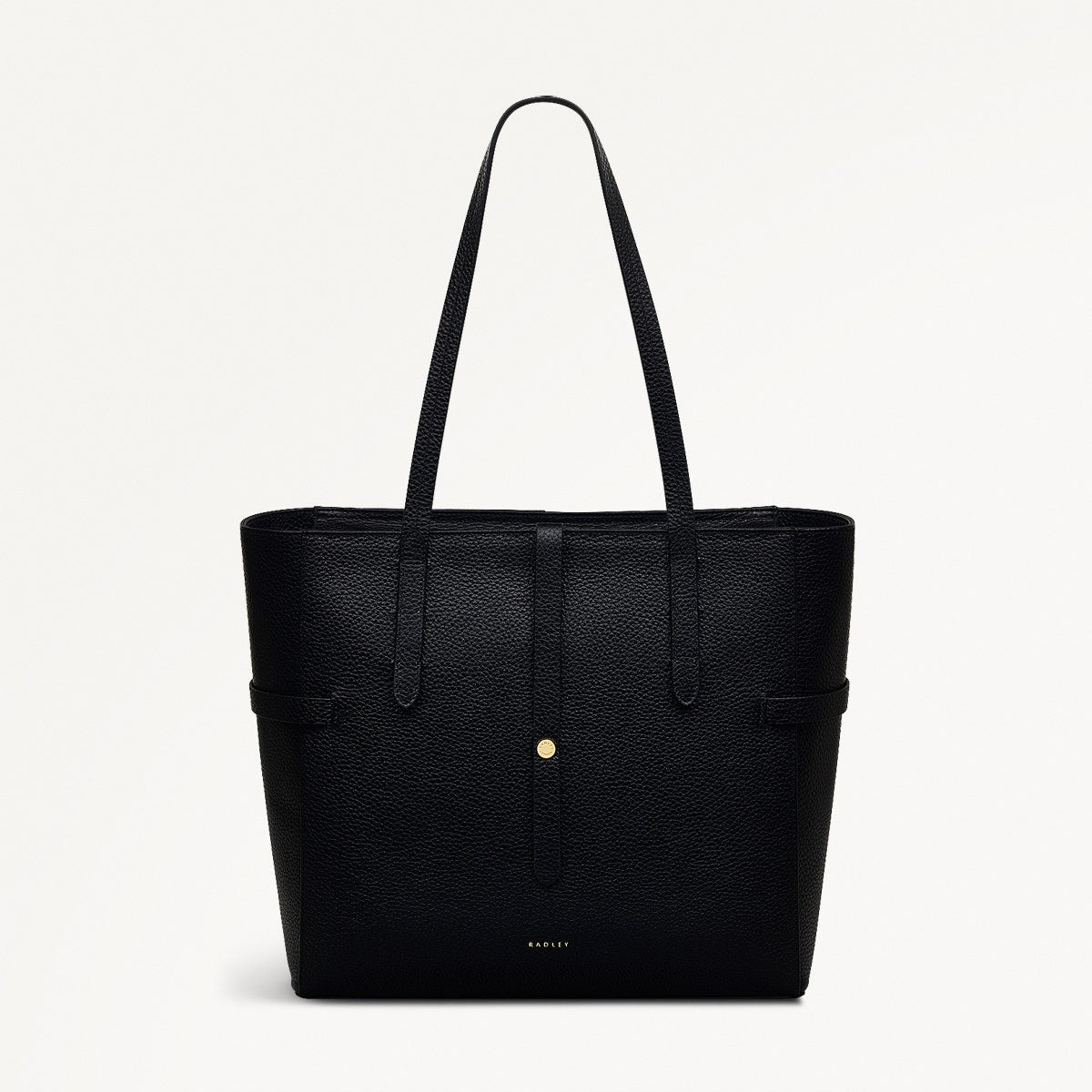 Abingdon Road Leather Large Ziptop Shoulder Bag in Black - 110950