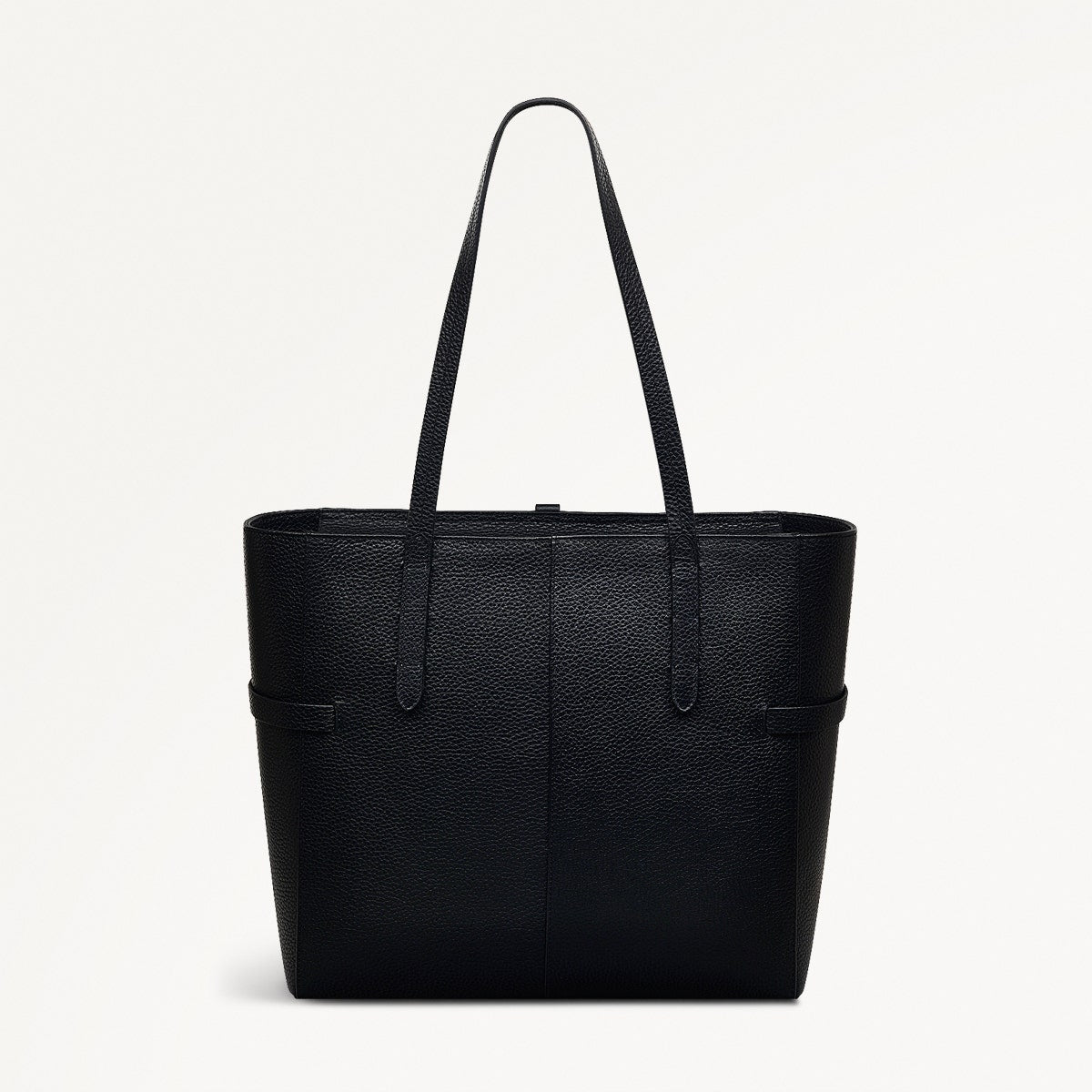 Abingdon Road Leather Large Ziptop Shoulder Bag in Black - 110950