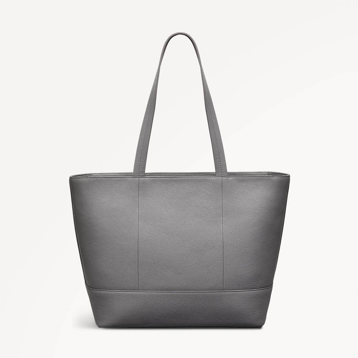 Isabella Road Leather Medium Ziptop Tote Bag in Cloud Burst - 110965