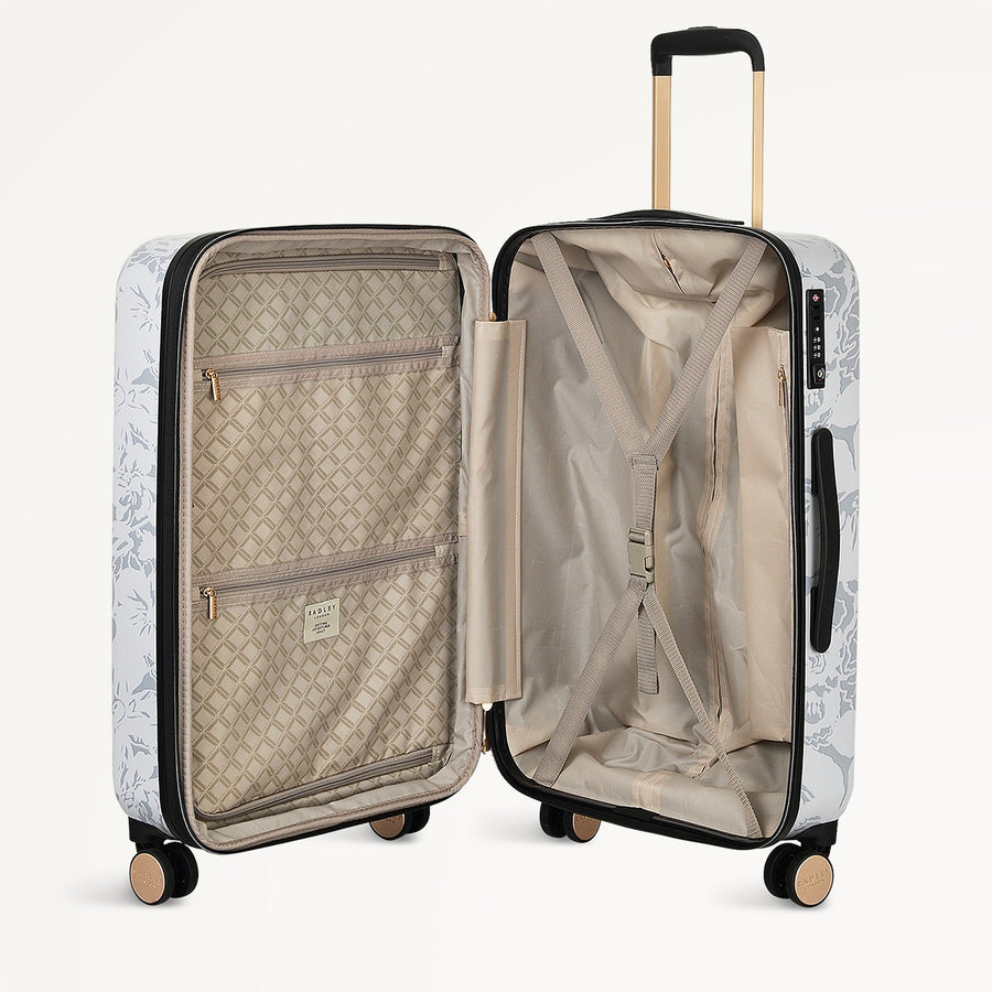 Spring Floral 4 Wheel Large Suitcase in Mist - 110966