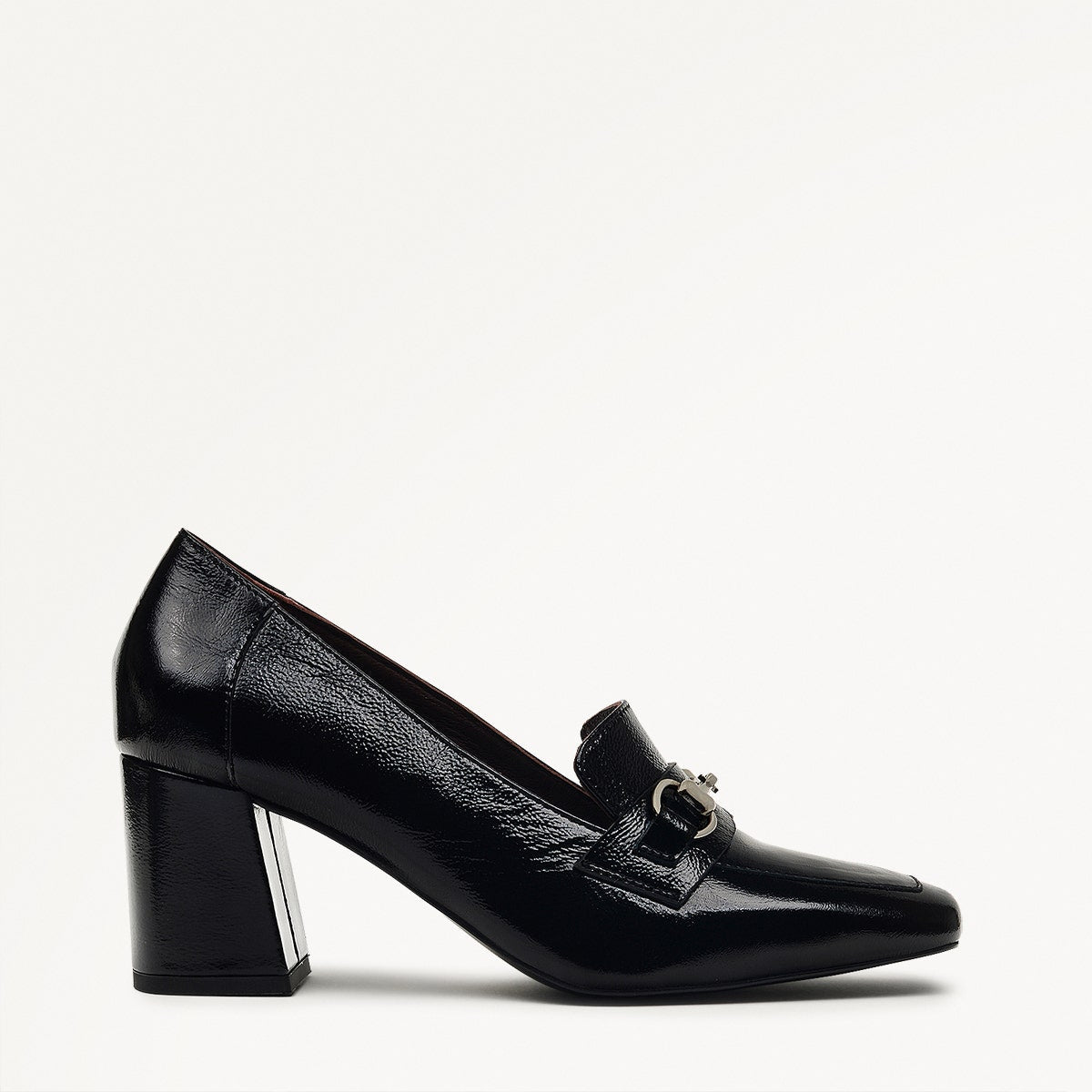 BURLINGTON MEWS HEELED SADDLE LOAFER BLACK