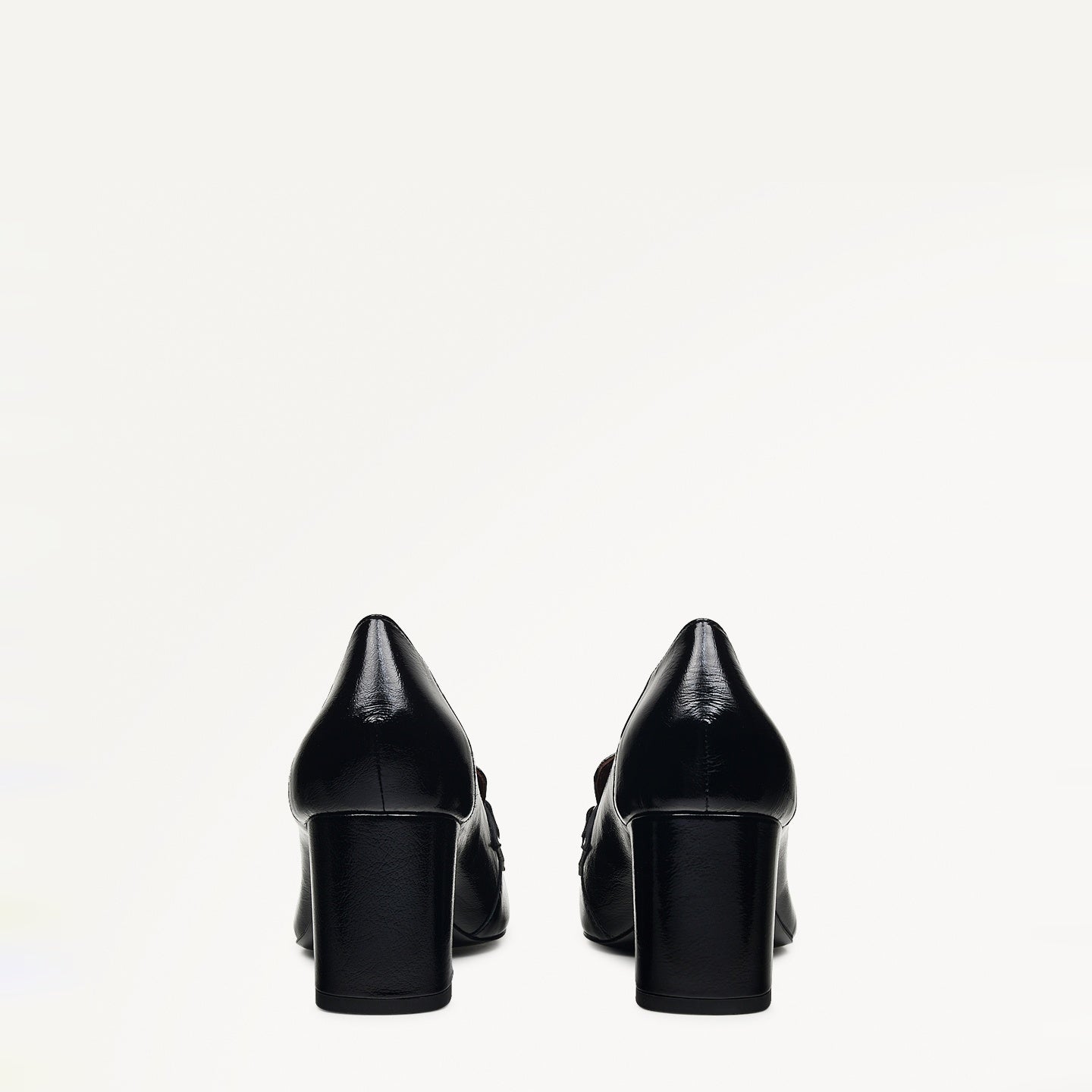 Burlington Mews Heeled Saddle Loafer Black