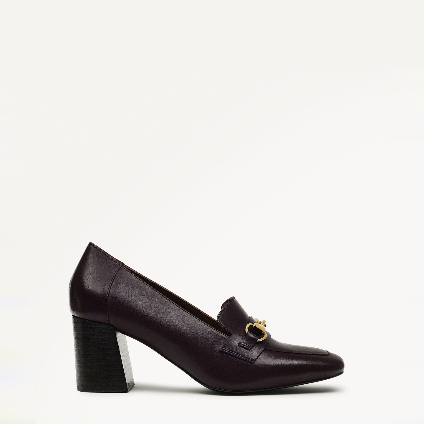 Burlington Mews Heeled Saddle Loafer Dark Cherry - 110973