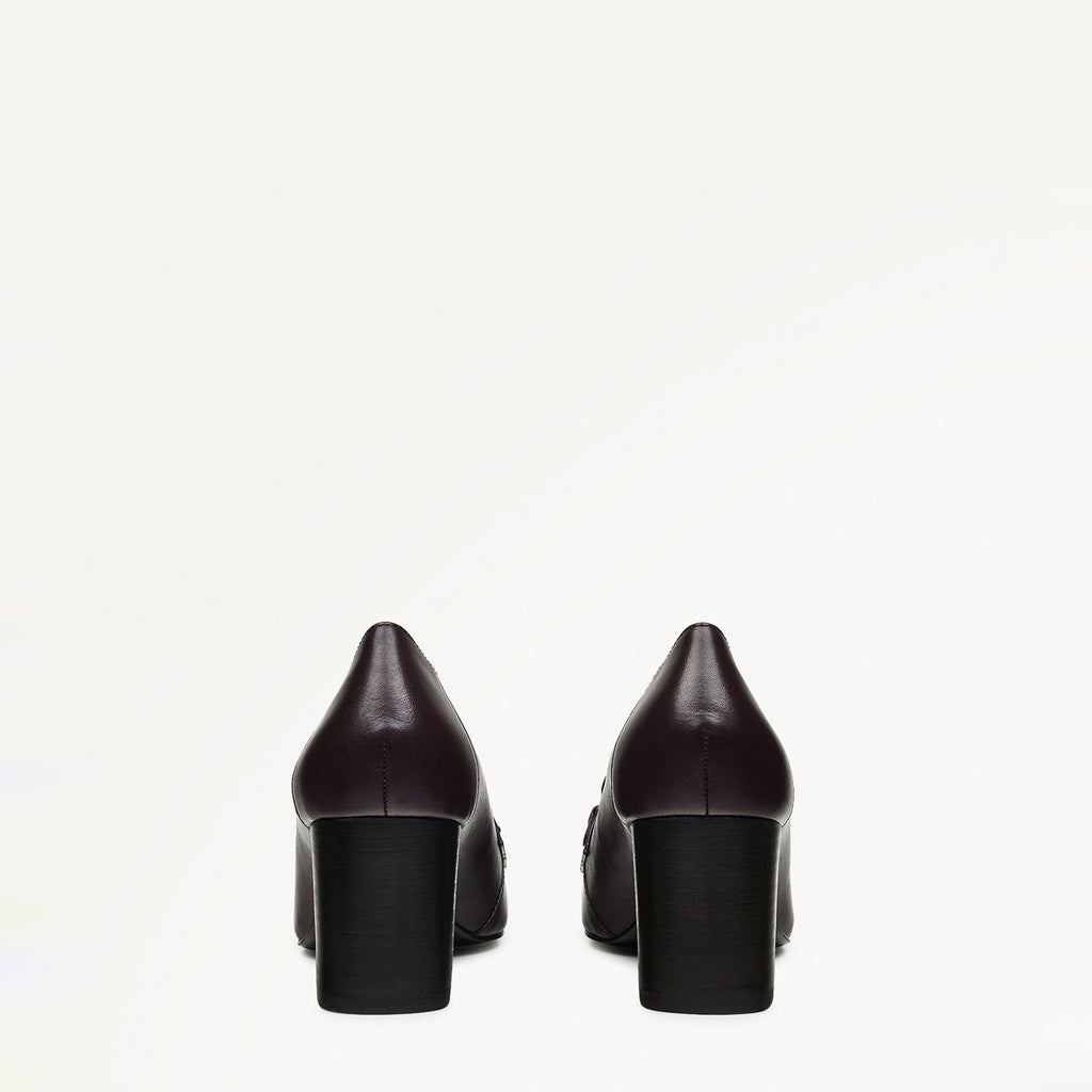 Burlington Mews Heeled Saddle Loafer Dark Cherry - 110973