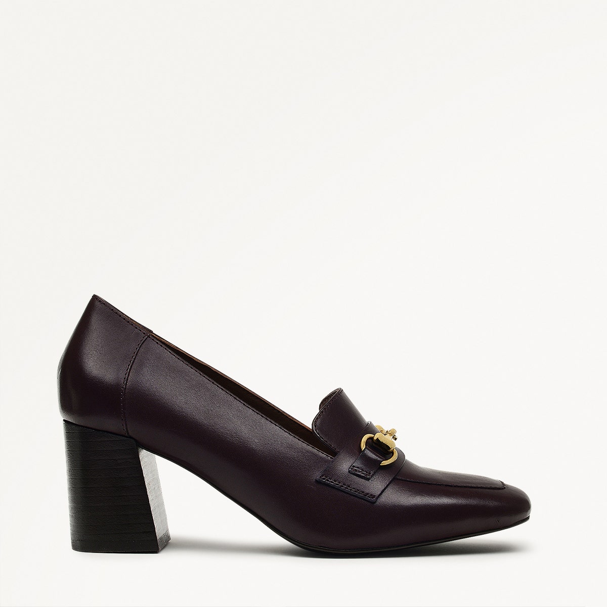 BURLINGTON MEWS HEELED SADDLE LOAFER DARK CHERRY