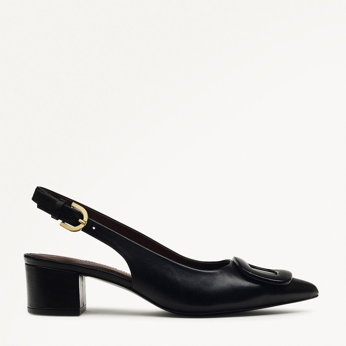 GROSVENOR ARCADE HEELED SLINGBACK BLACK