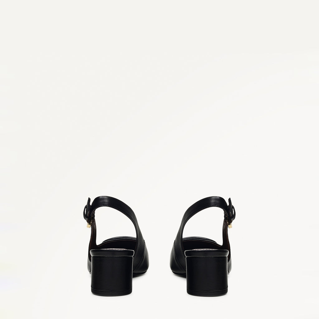 Grosvenor Arcade Heeled Slingback In Black - 110974